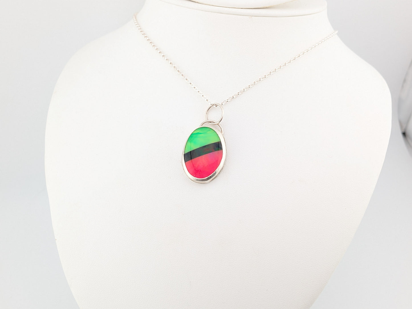 Neon Synthetic Opal Pendant