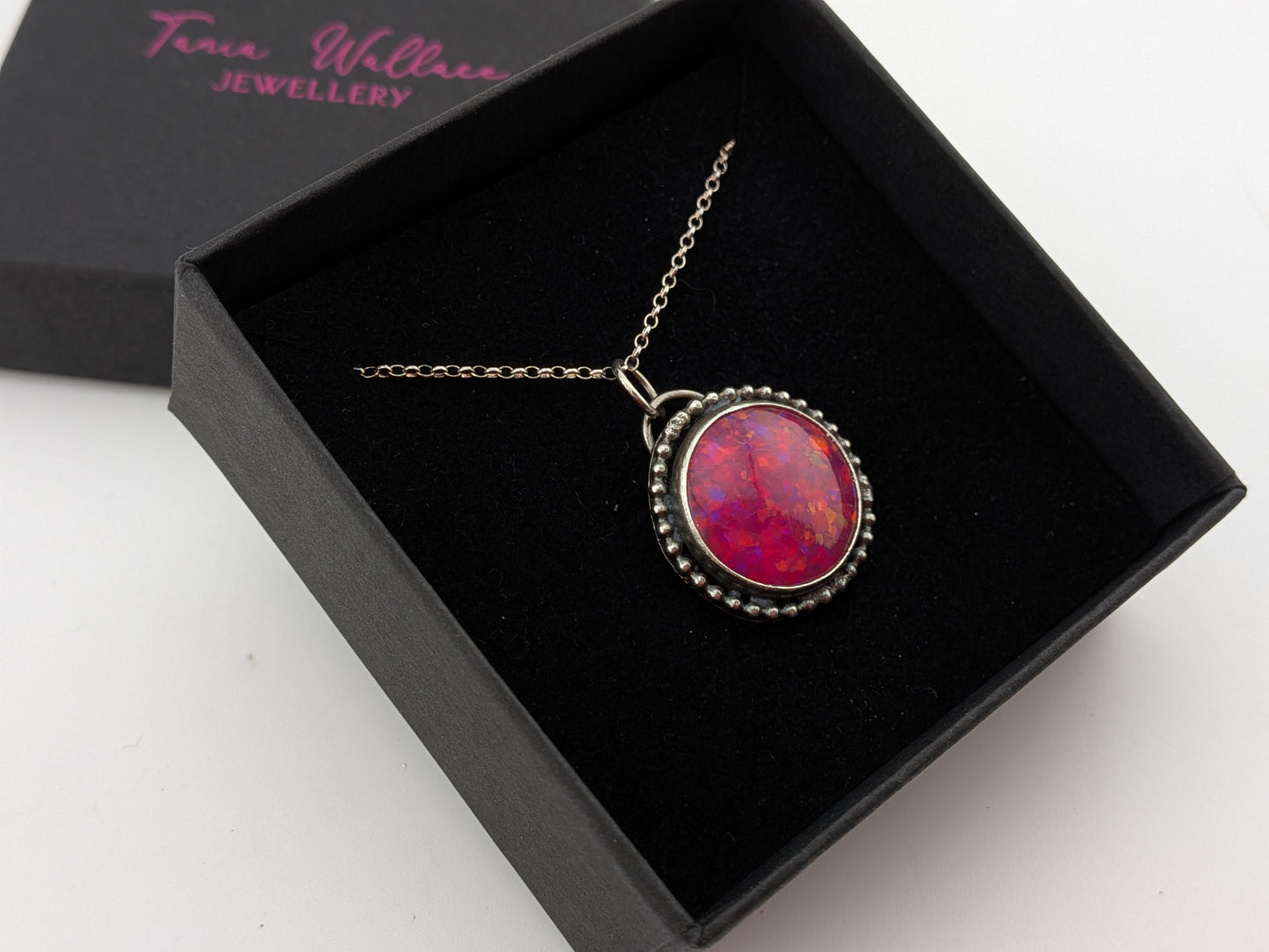 Hot Pink Opal Pendant