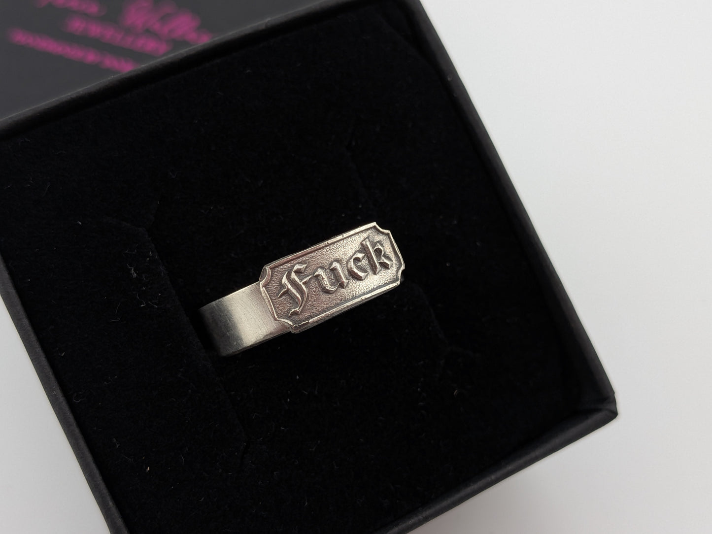 Sterling Silver F*ck Ring