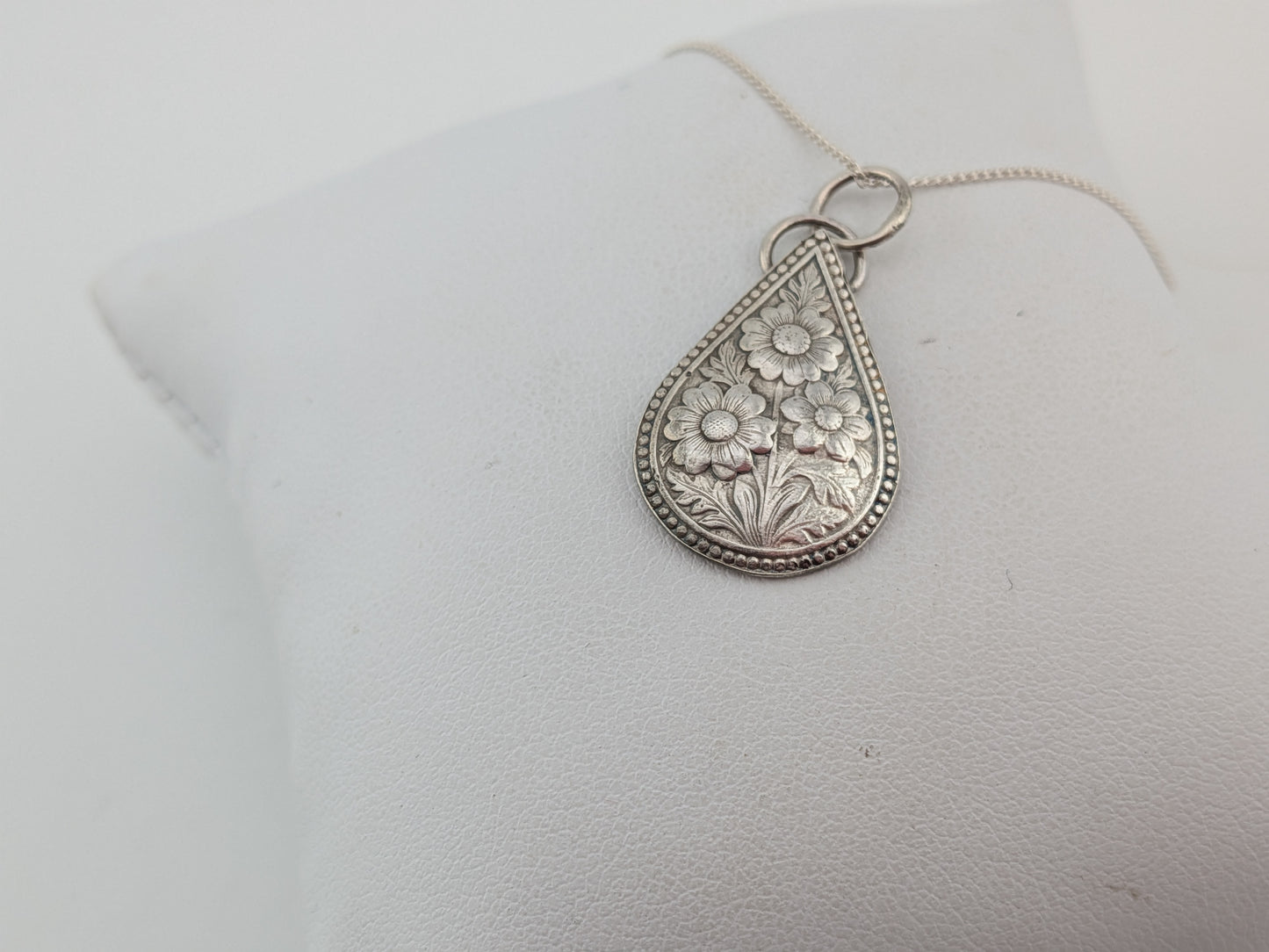 Boho Flower Teardrop Pendant