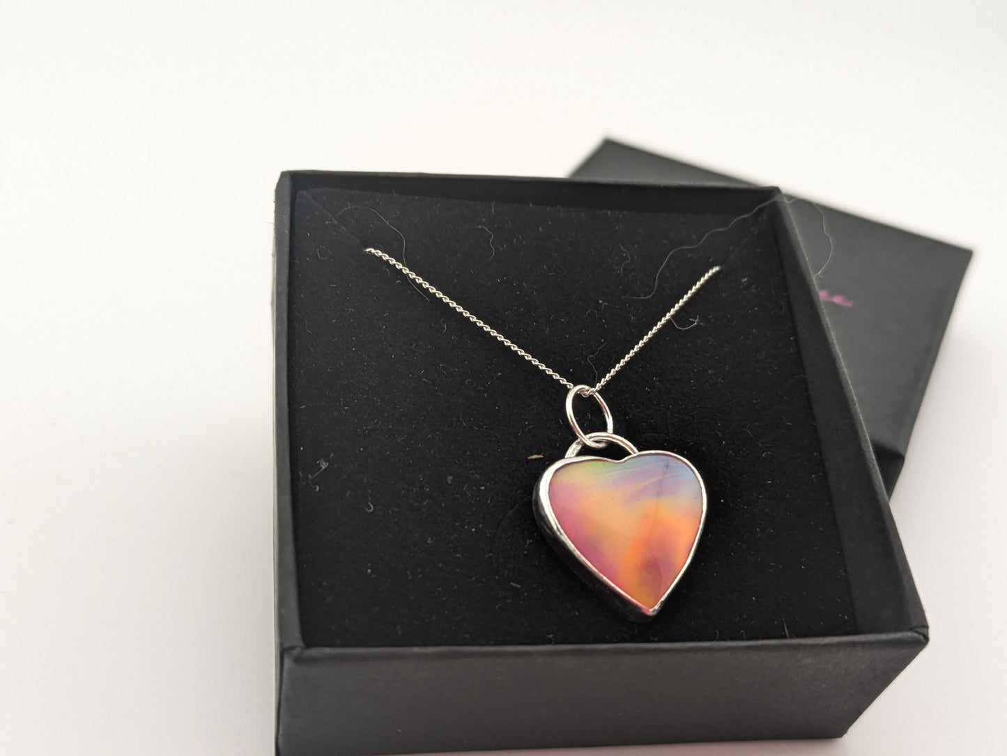 Aurora Opal Heart Pendant