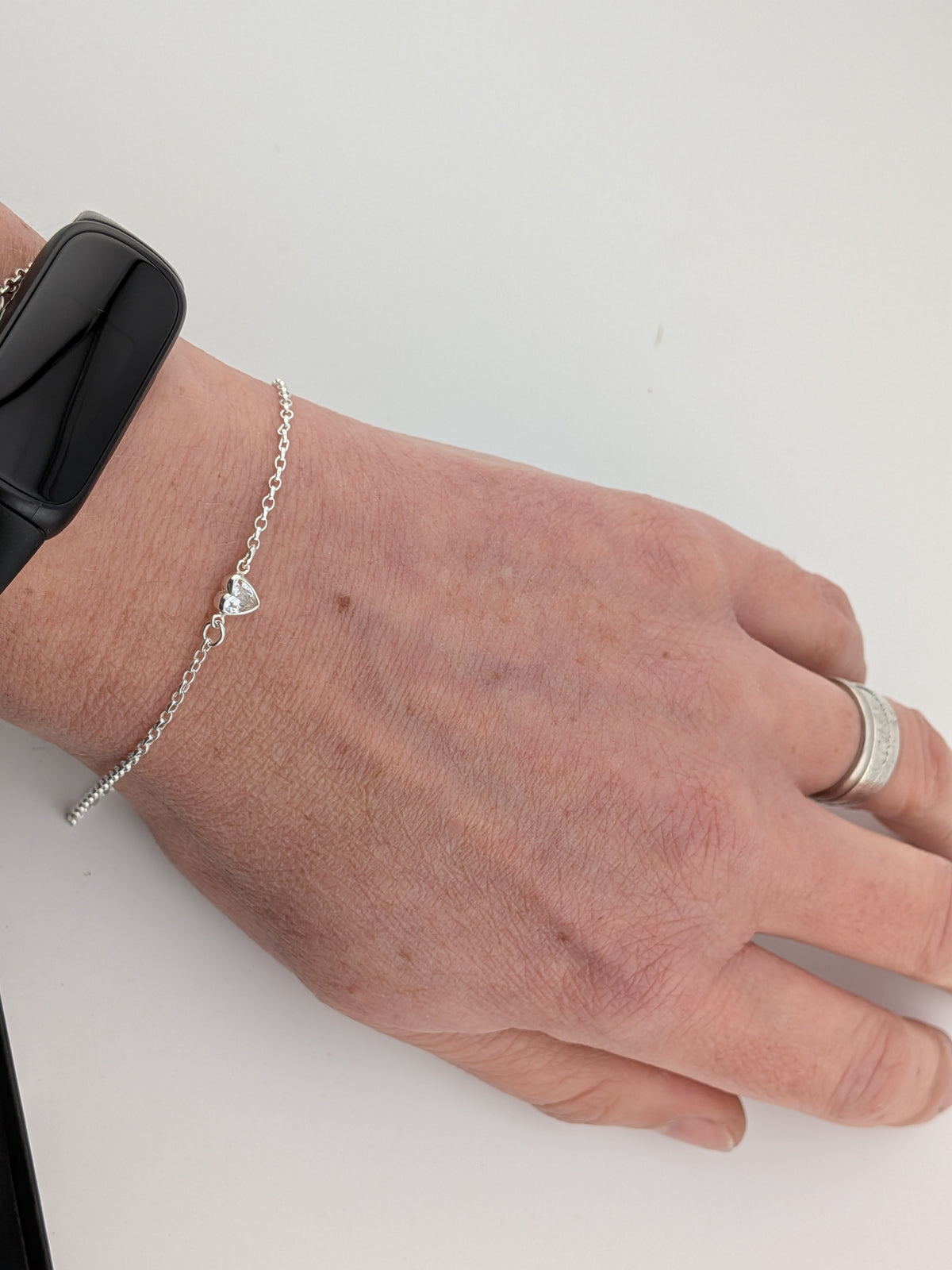 Cubic Zirconia Heart Bracelet
