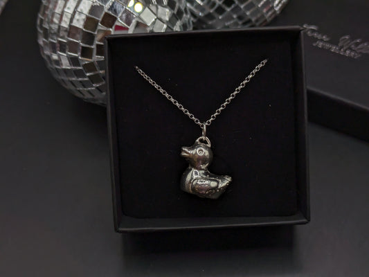 Sand Cast 3D Duck Pendant