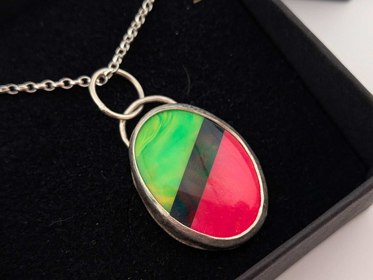Neon Synthetic Opal Pendant