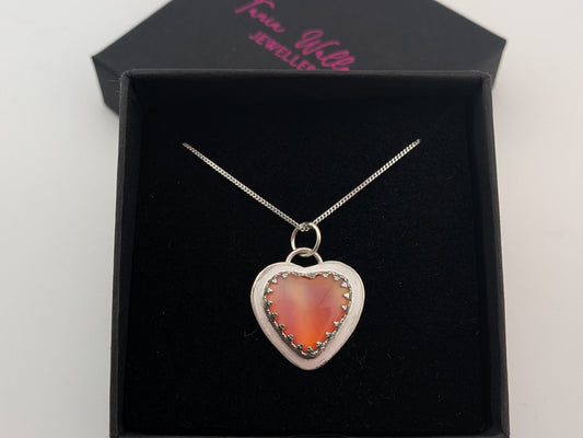Aurora Opal Heart Pendant
