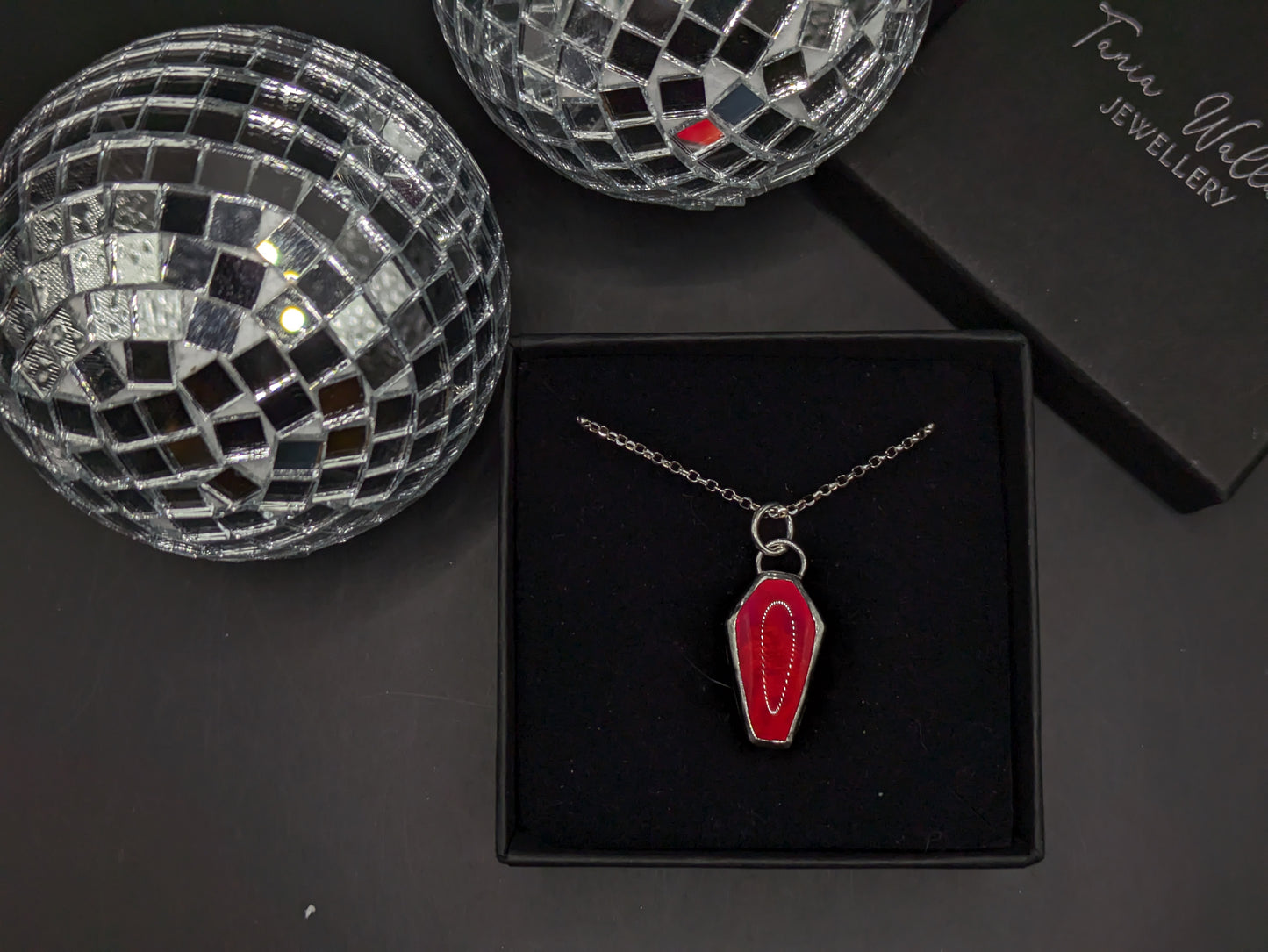 Bright Aurora Opal Coffin Pendant