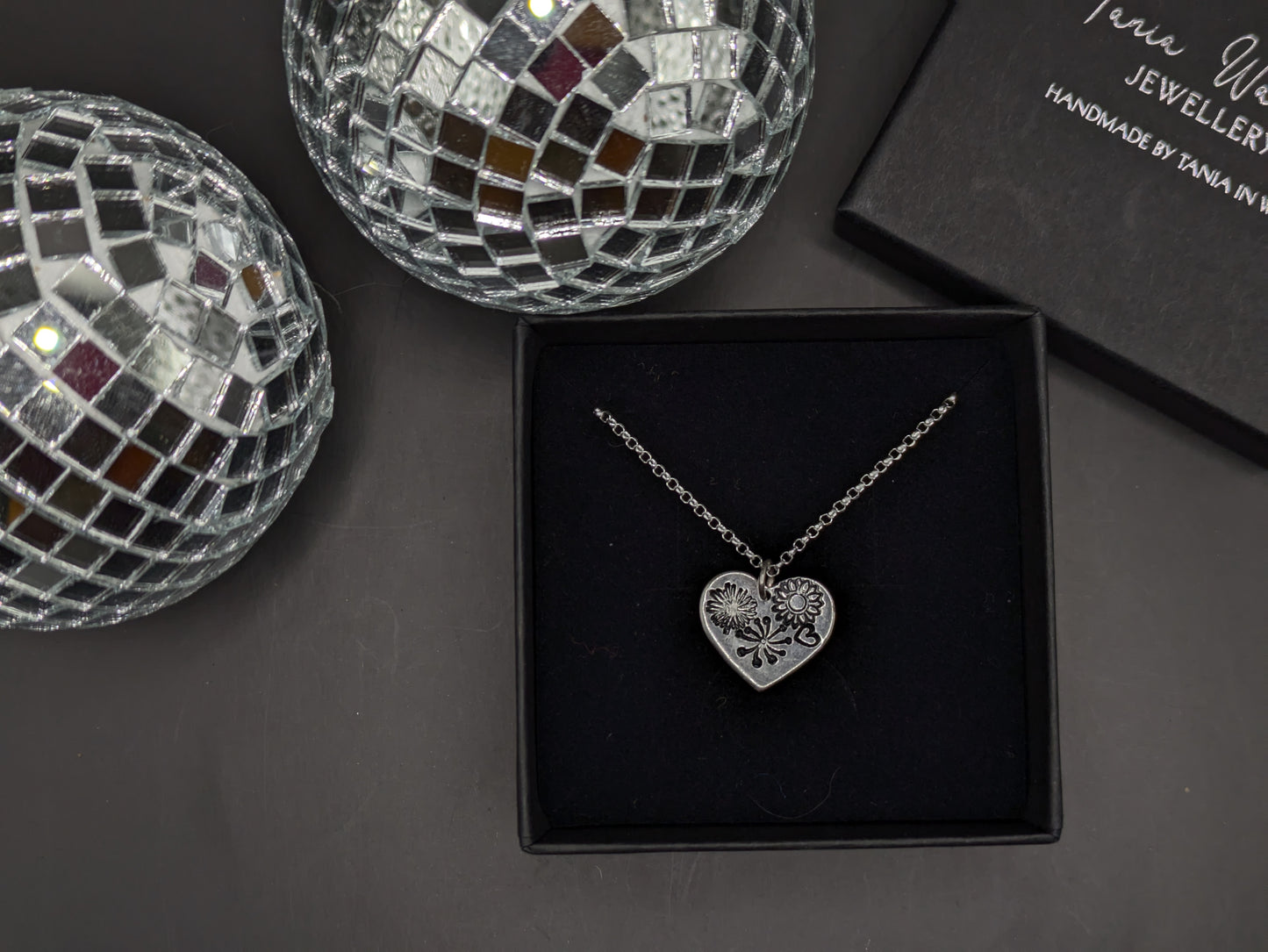 Heart and Flower Pendant