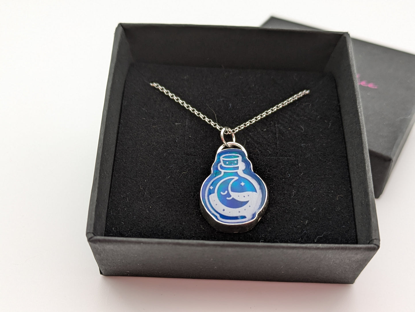 Aurora Opal Potion Bottle Pendant