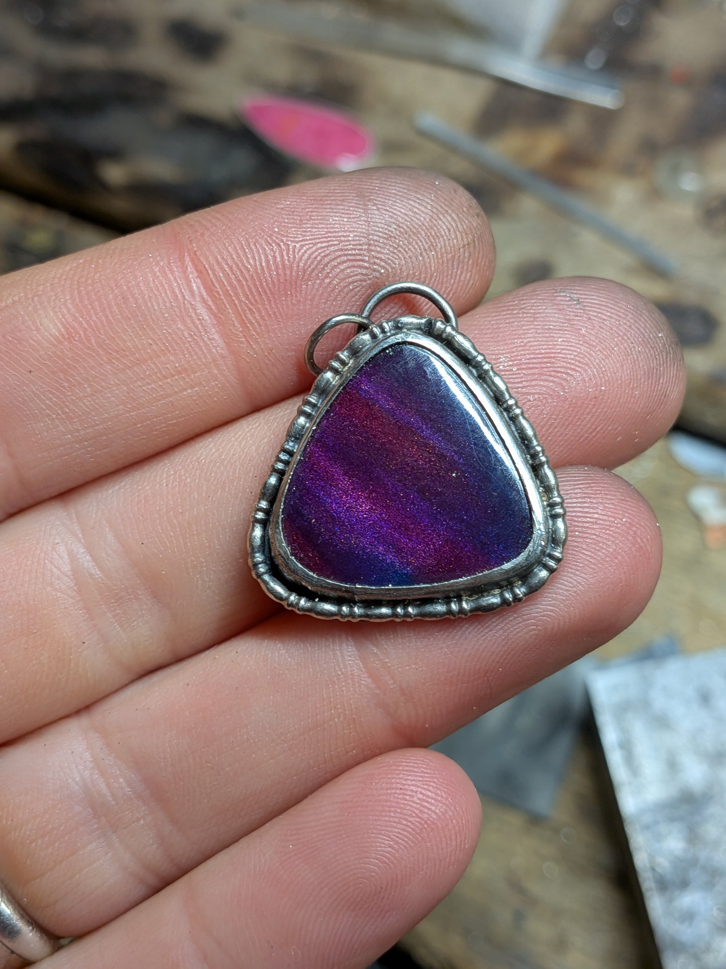 Purple Bowlerite Pendant