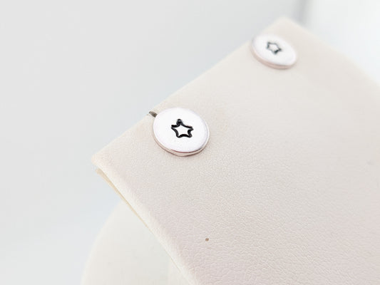 Silver Studs with Star Design