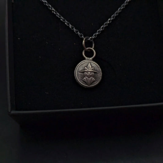 Witches Cat Pendant on Chain