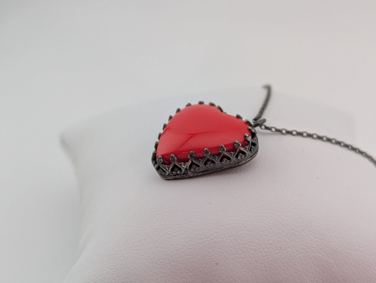 Red Pool Ball Heart Pendant
