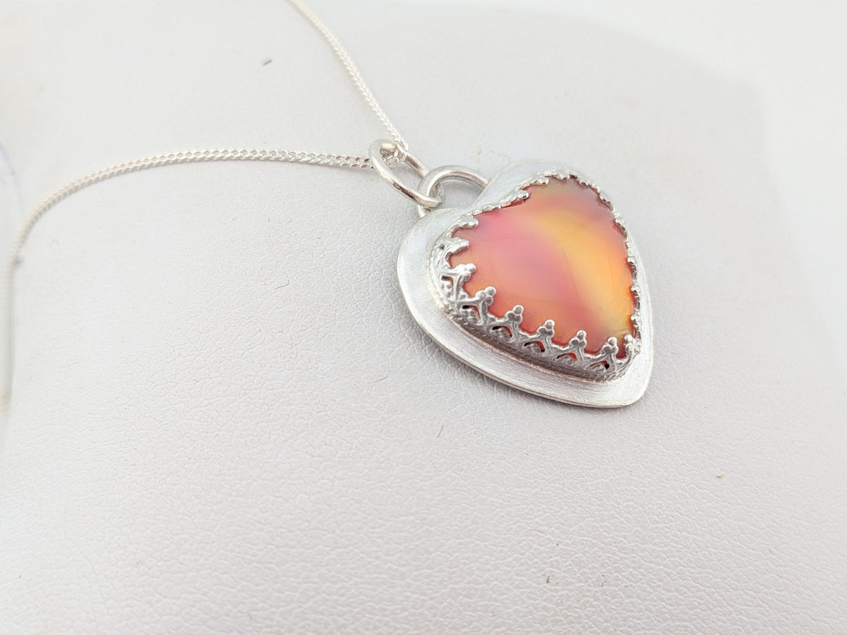 Aurora Opal Heart Pendant