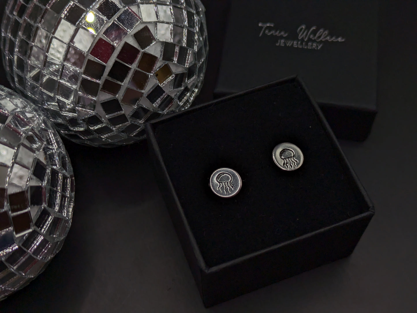Jellyfish Silver Studs