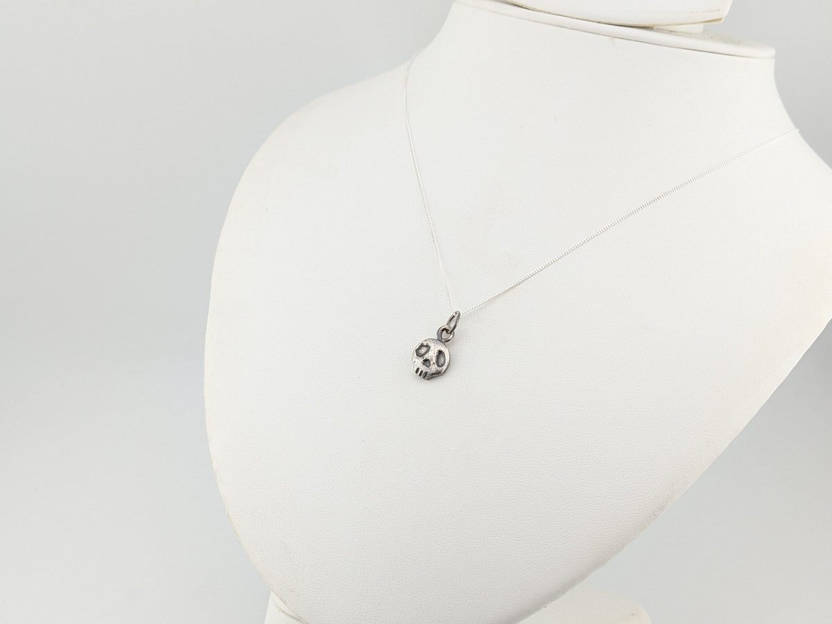 Solid Silver Skull Pendant