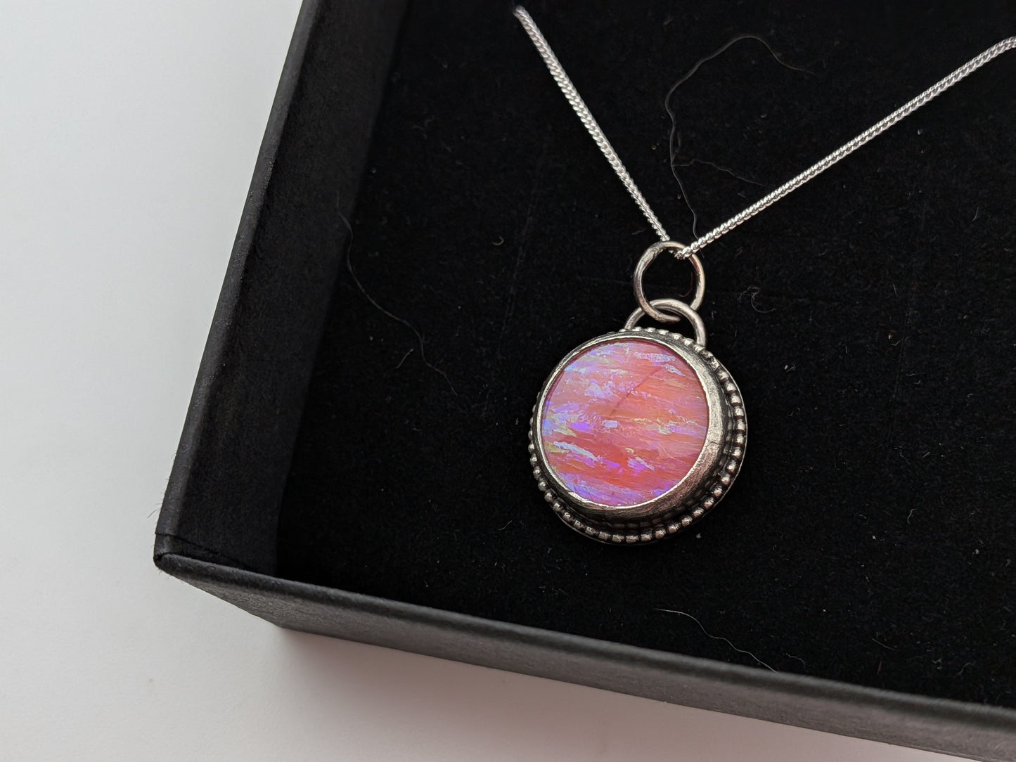 Neon Pink Bello Opal Pendant