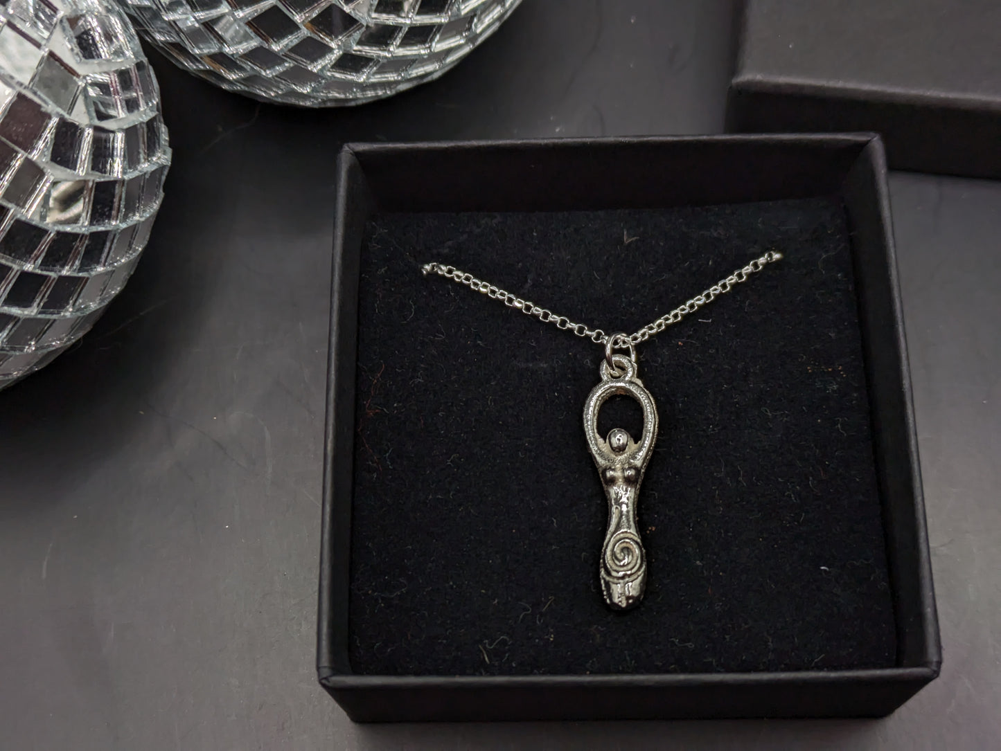 Solid Silver Goddess Pendant