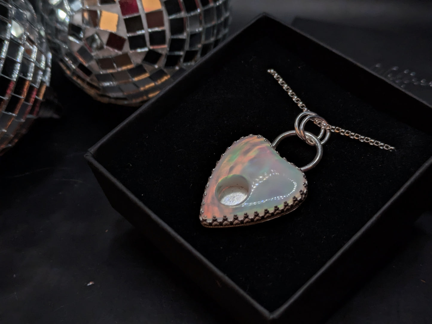Aurora Opal Planchette Pendant