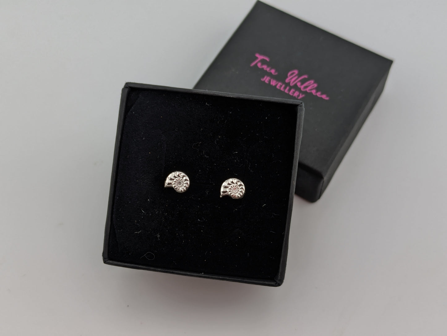 Sterling Silver Ammonite Studs