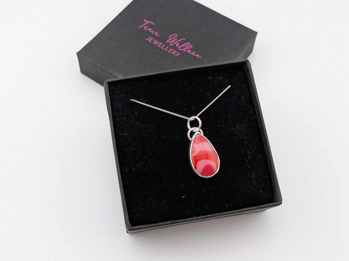 Pink and Red Acrylic Pendant