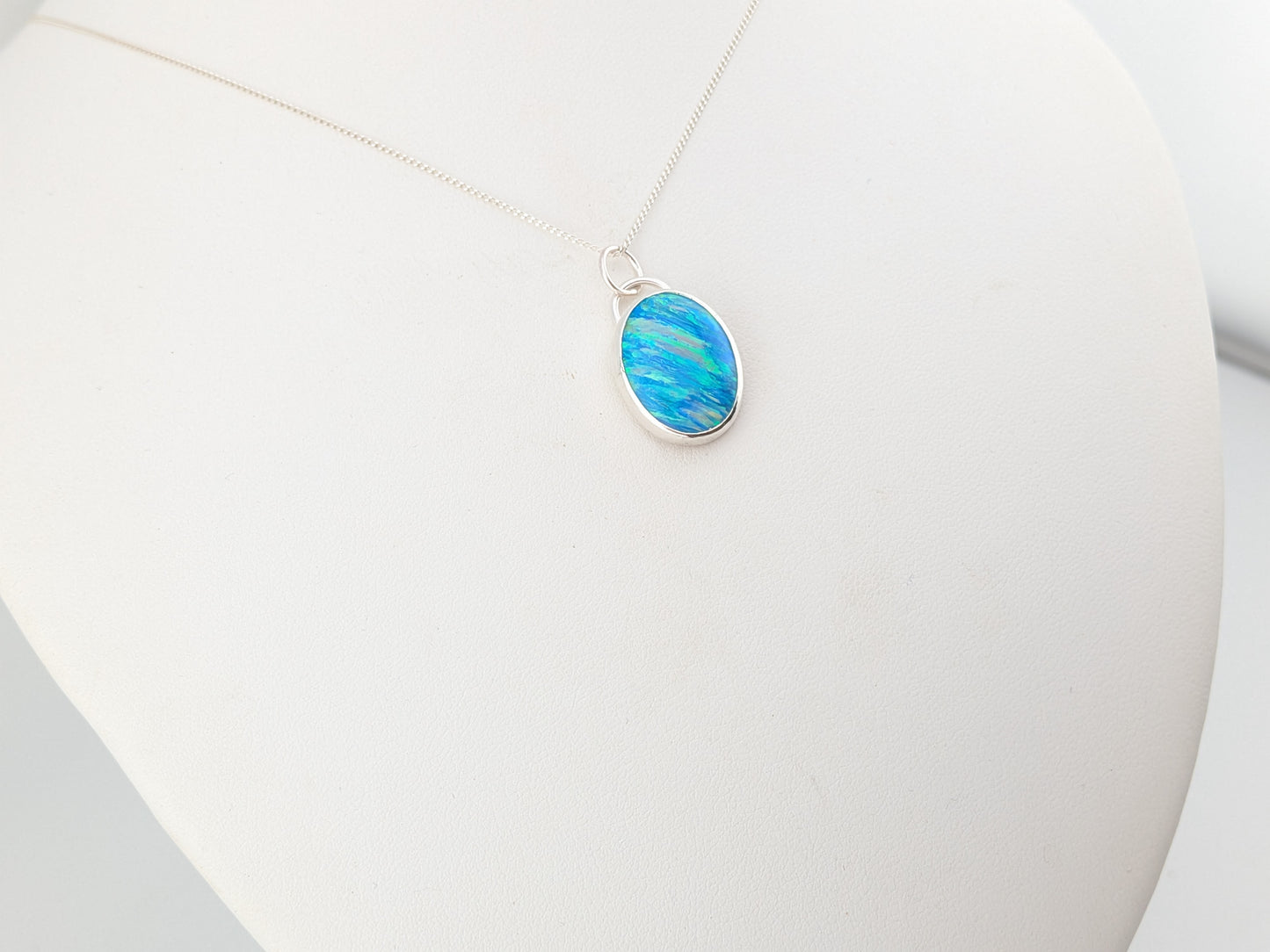 Ocean Blue Bello Opal Pendant