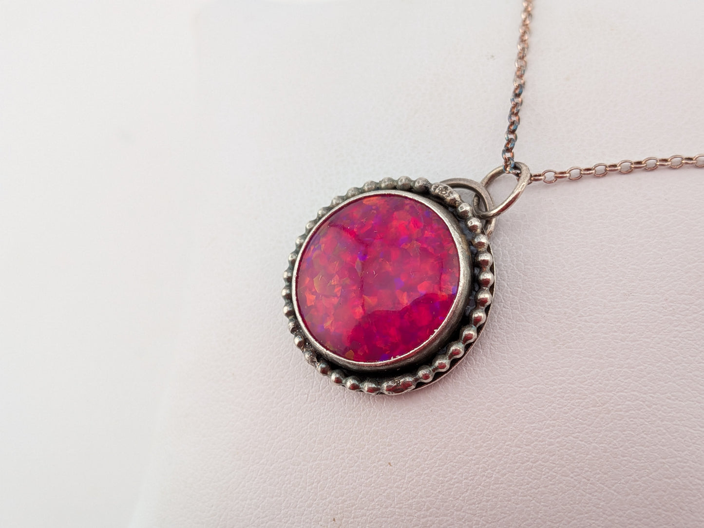 Hot Pink Opal Pendant
