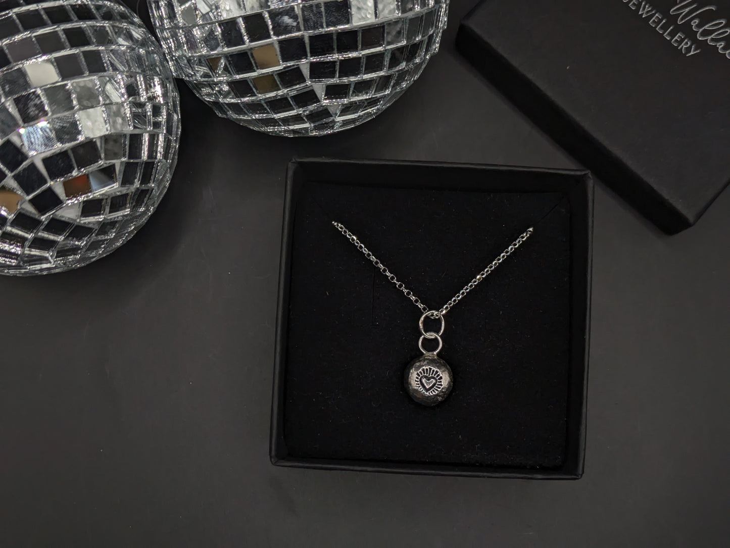 Molten Silver Heart Pendant