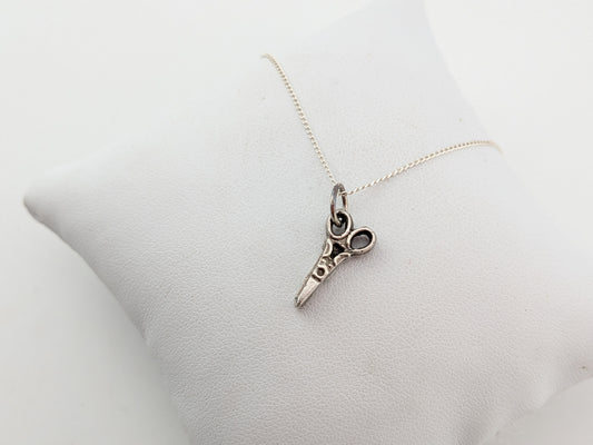 Sterling Silver Scissors Necklace