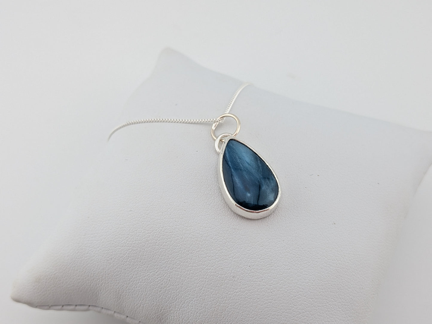 Blue Bowlerite Teardrop Pendant