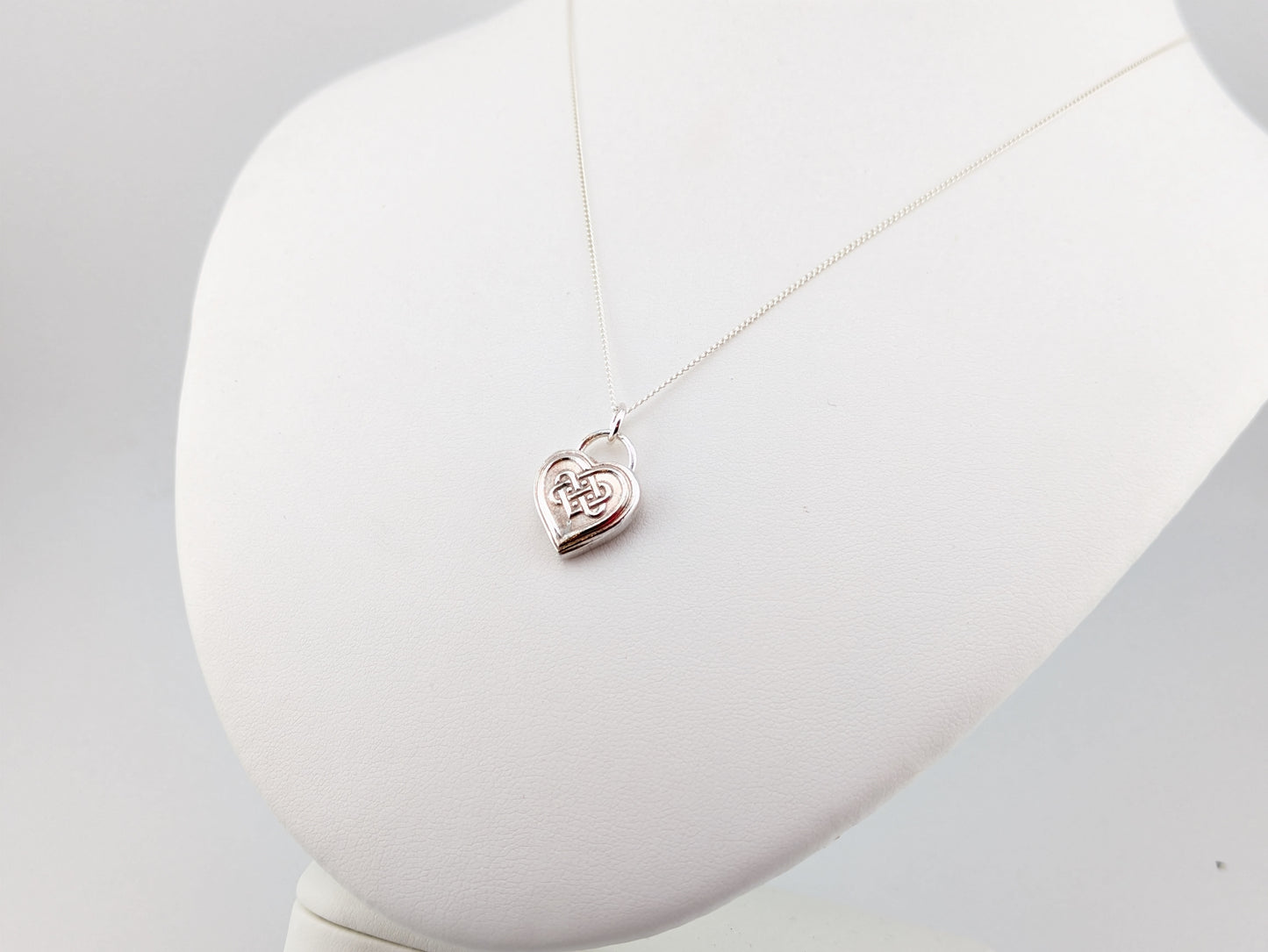 Celtic Heart Sterling Silver Pendant