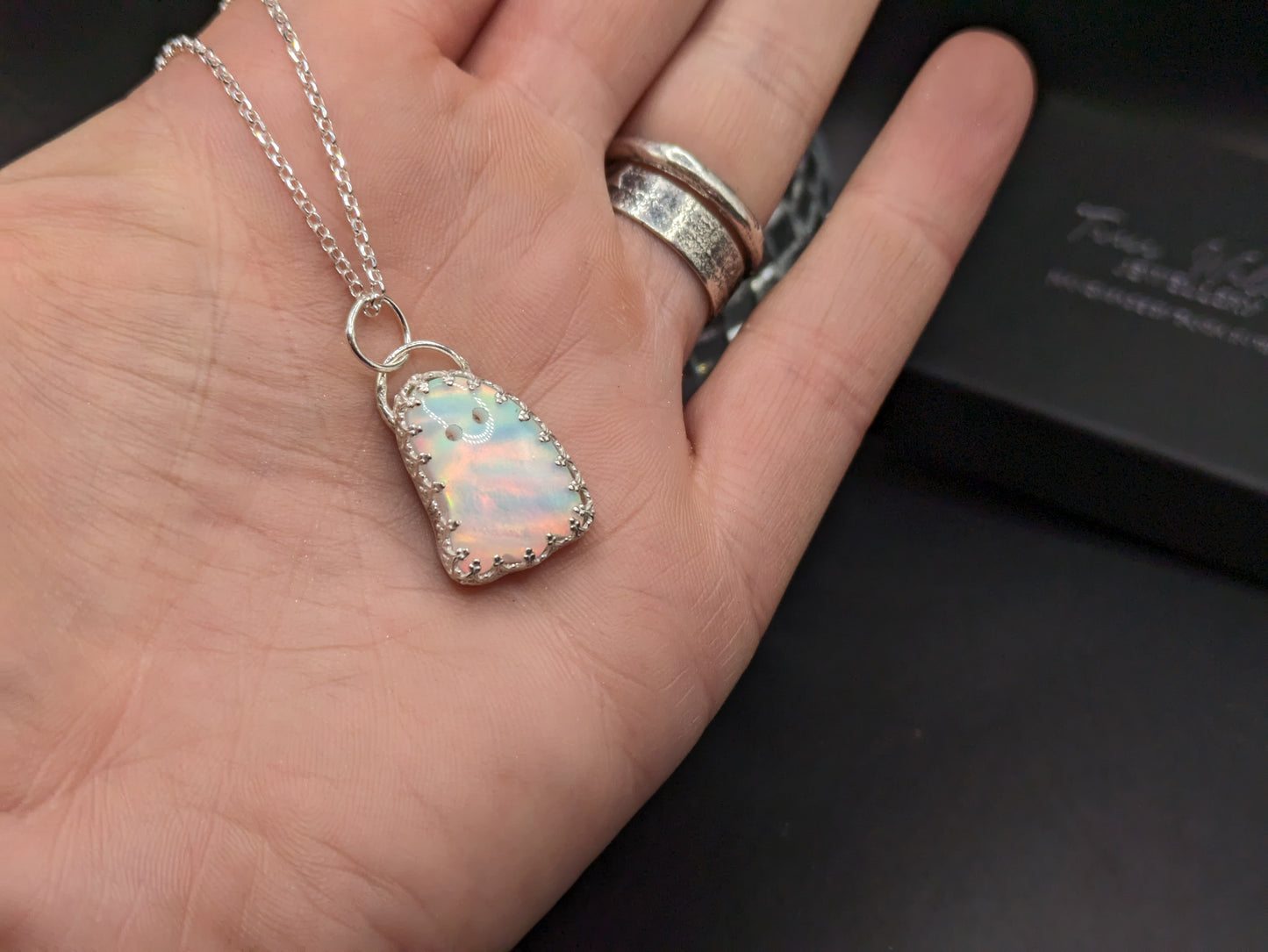 Aurora Opal Ghost Pendant