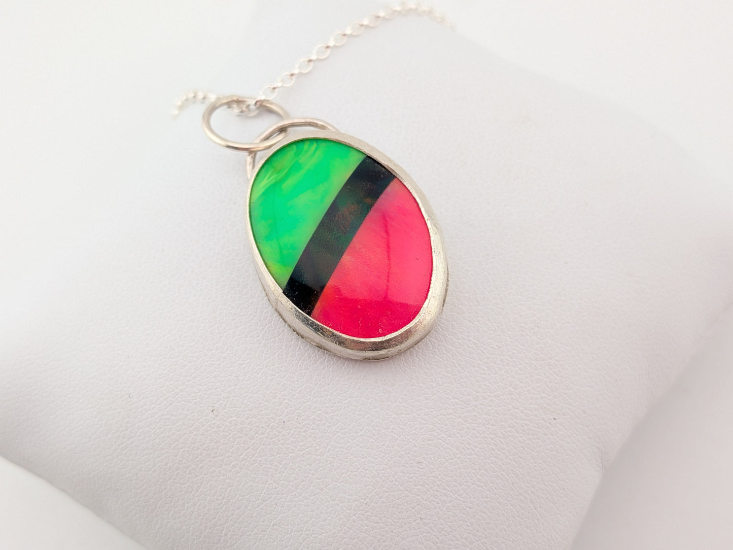 Neon Synthetic Opal Pendant