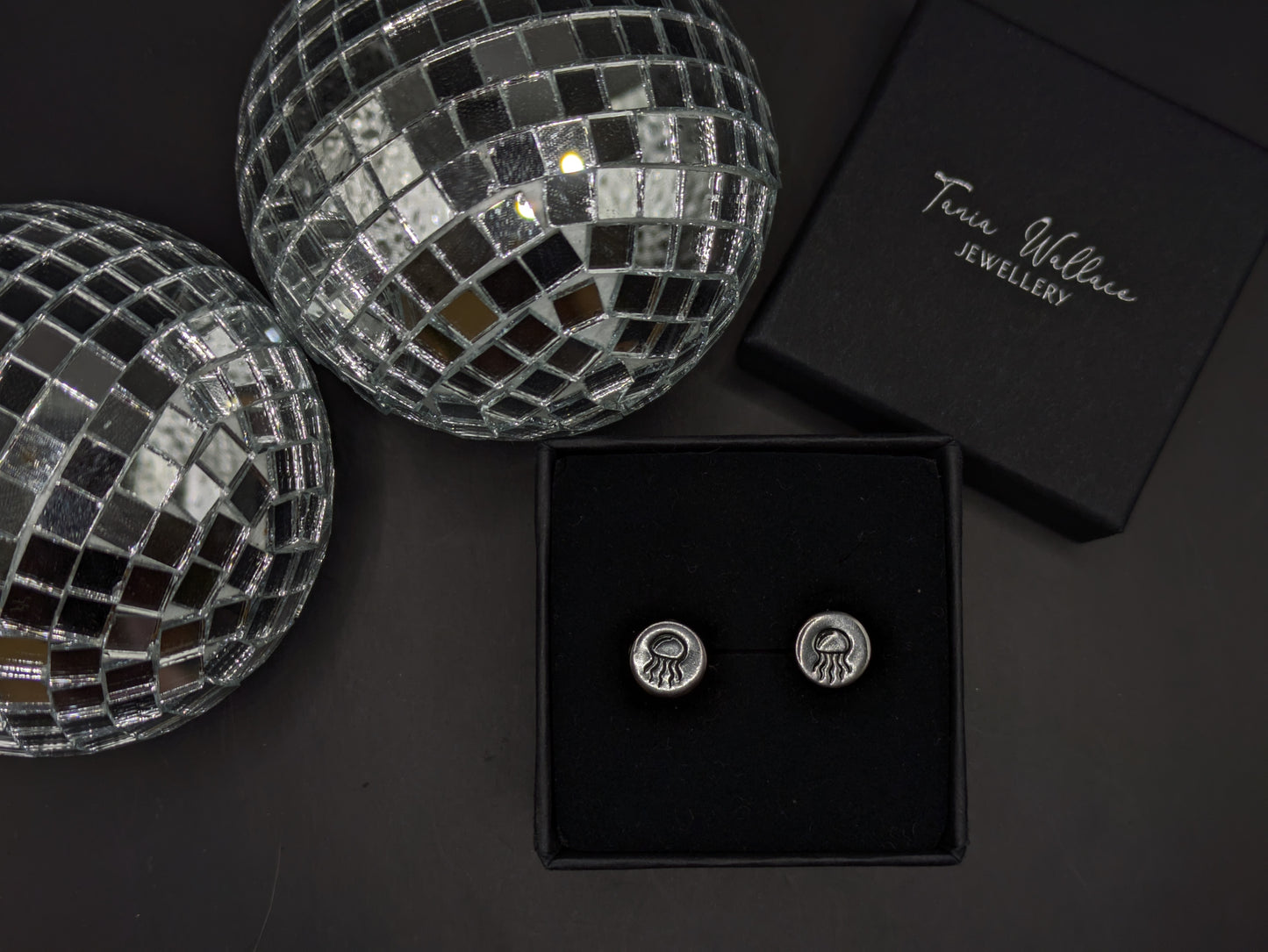 Jellyfish Silver Studs