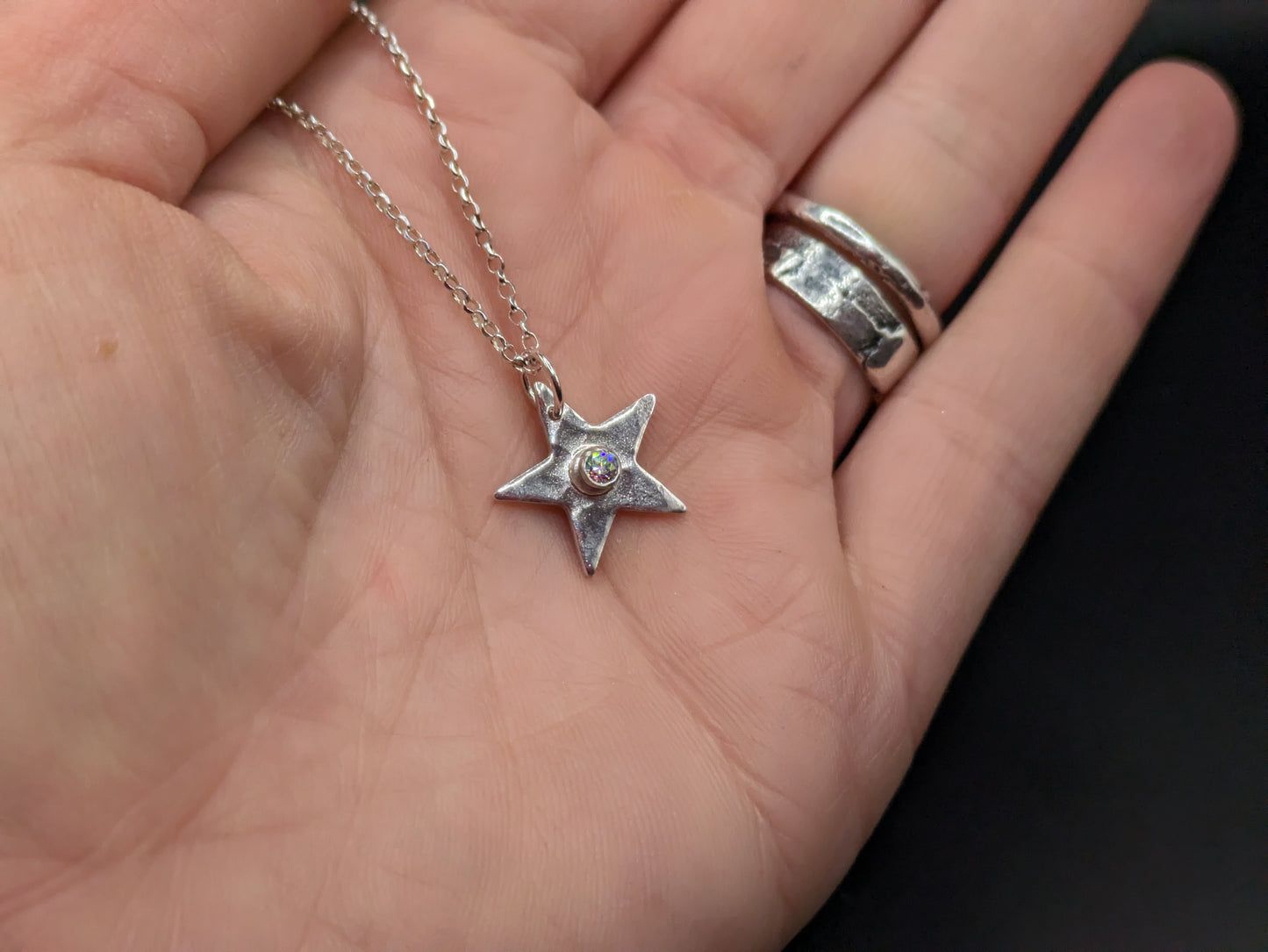 Cubic Zirconia Star Necklace