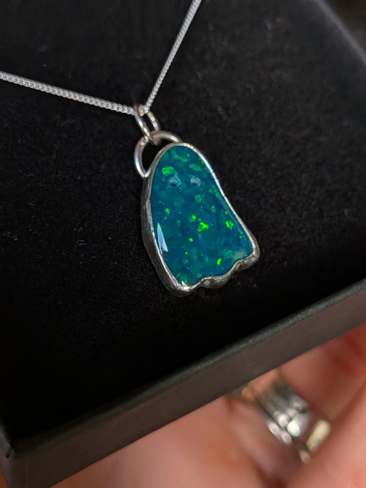 Glitter Opal Ghost Pendant