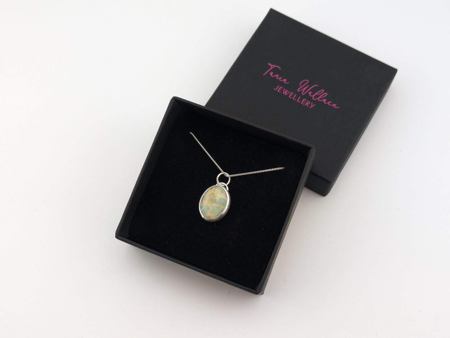 Sterling Opal Oval Pendant
