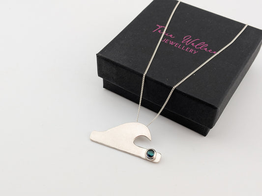 Silver Wave Pendant