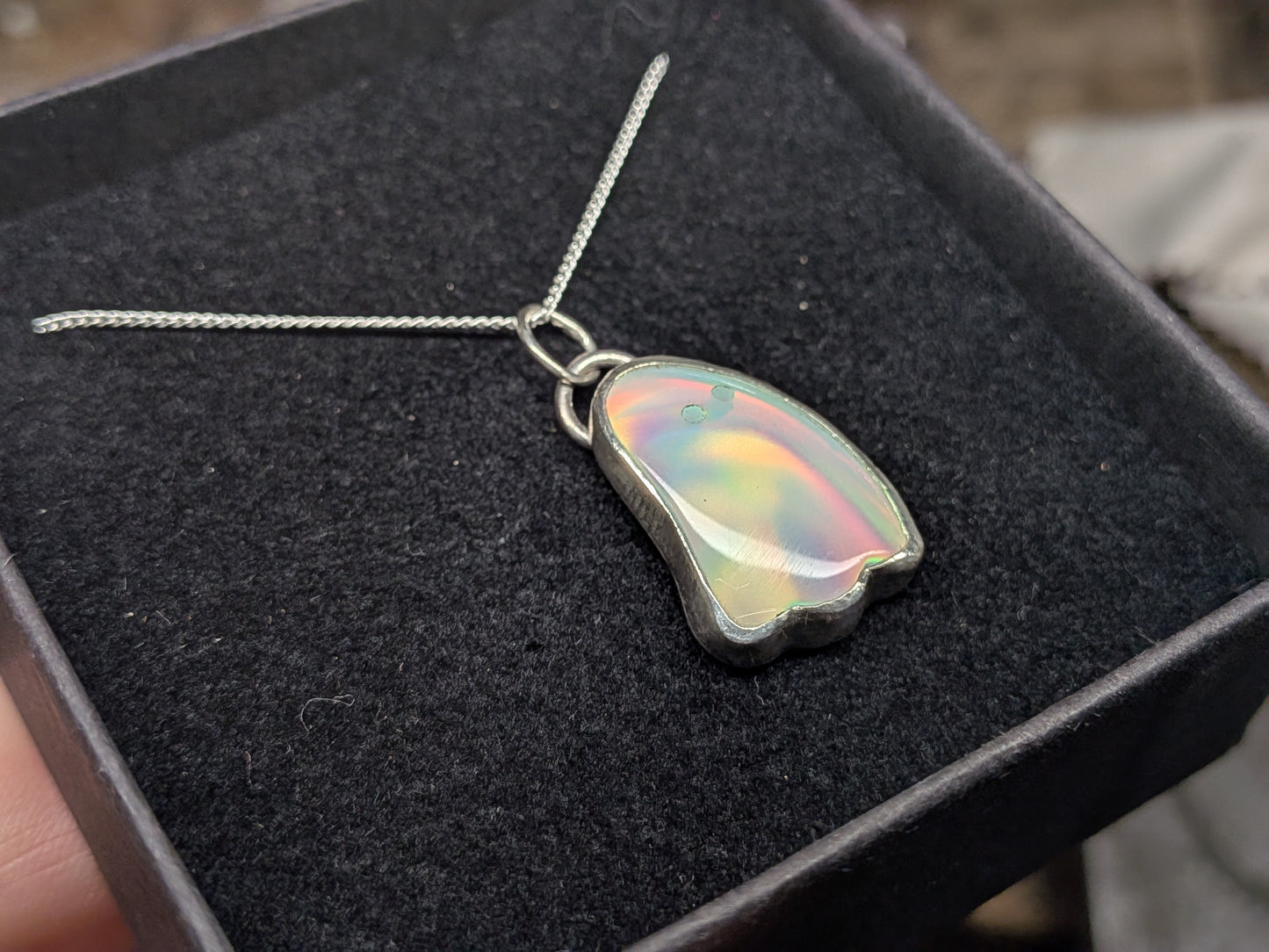Aurora Opal Ghost Pendant