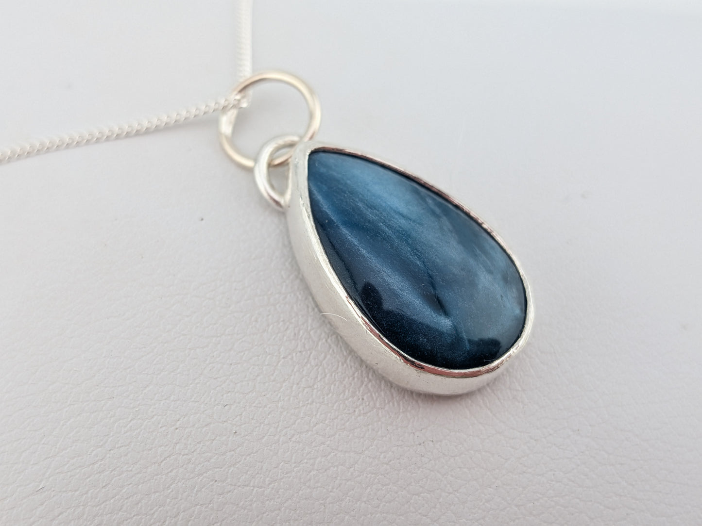 Blue Bowlerite Teardrop Pendant