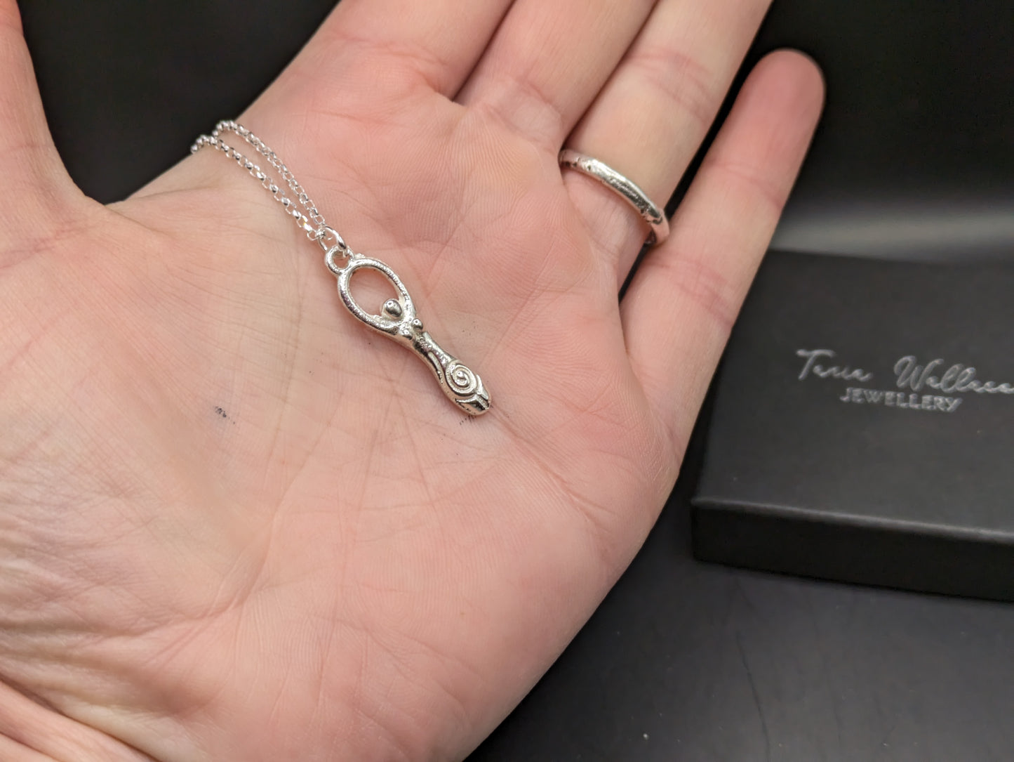 Solid Silver Goddess Pendant