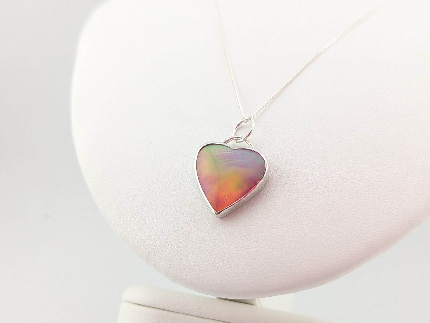 Aurora Opal Heart Pendant