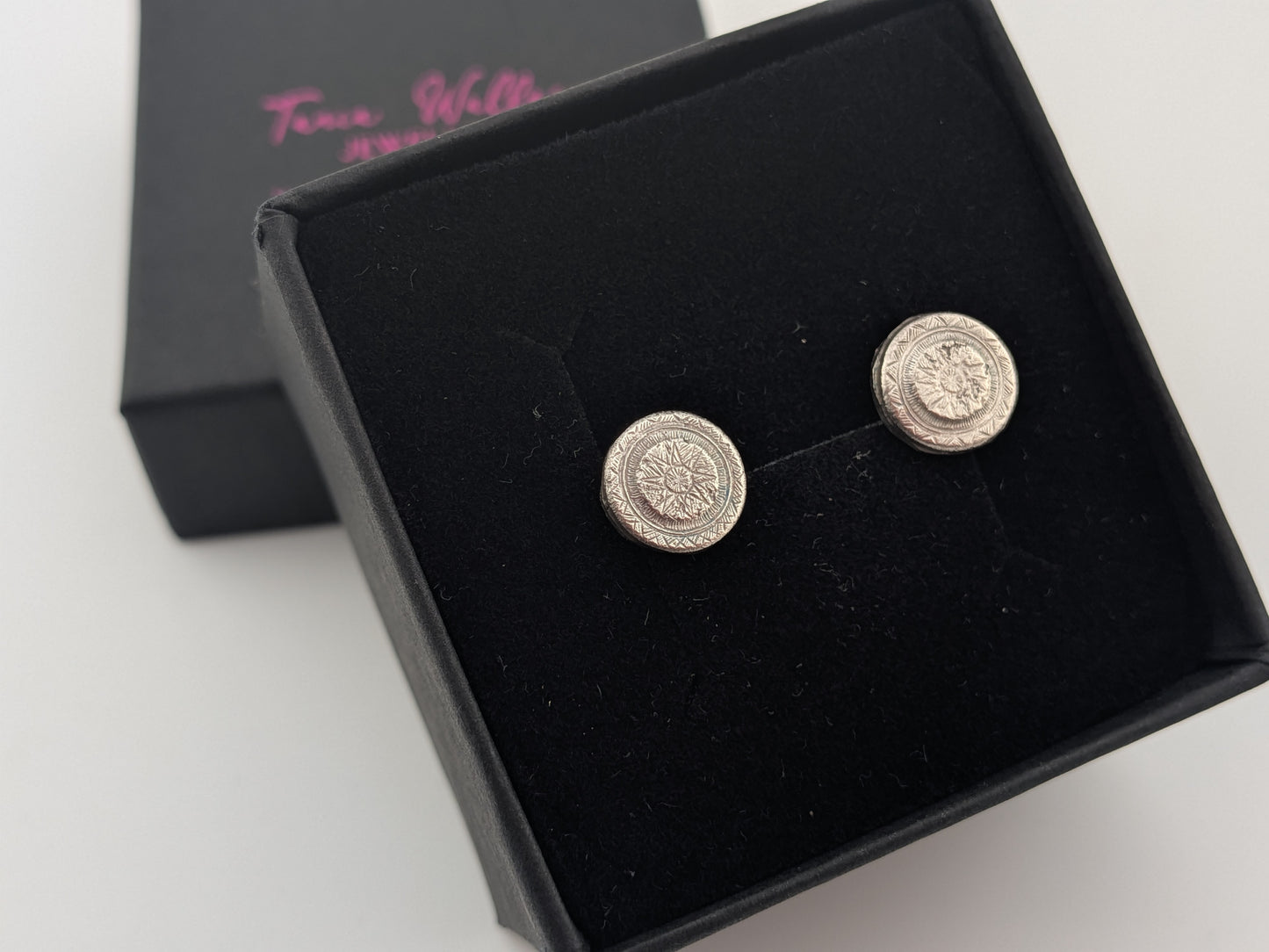 Rustic Aztec Sun Studs
