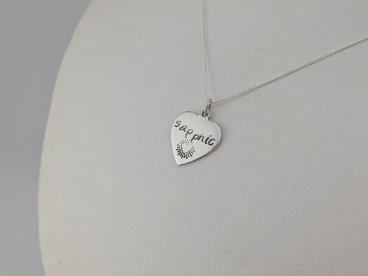 Sapphic Heart Pendant