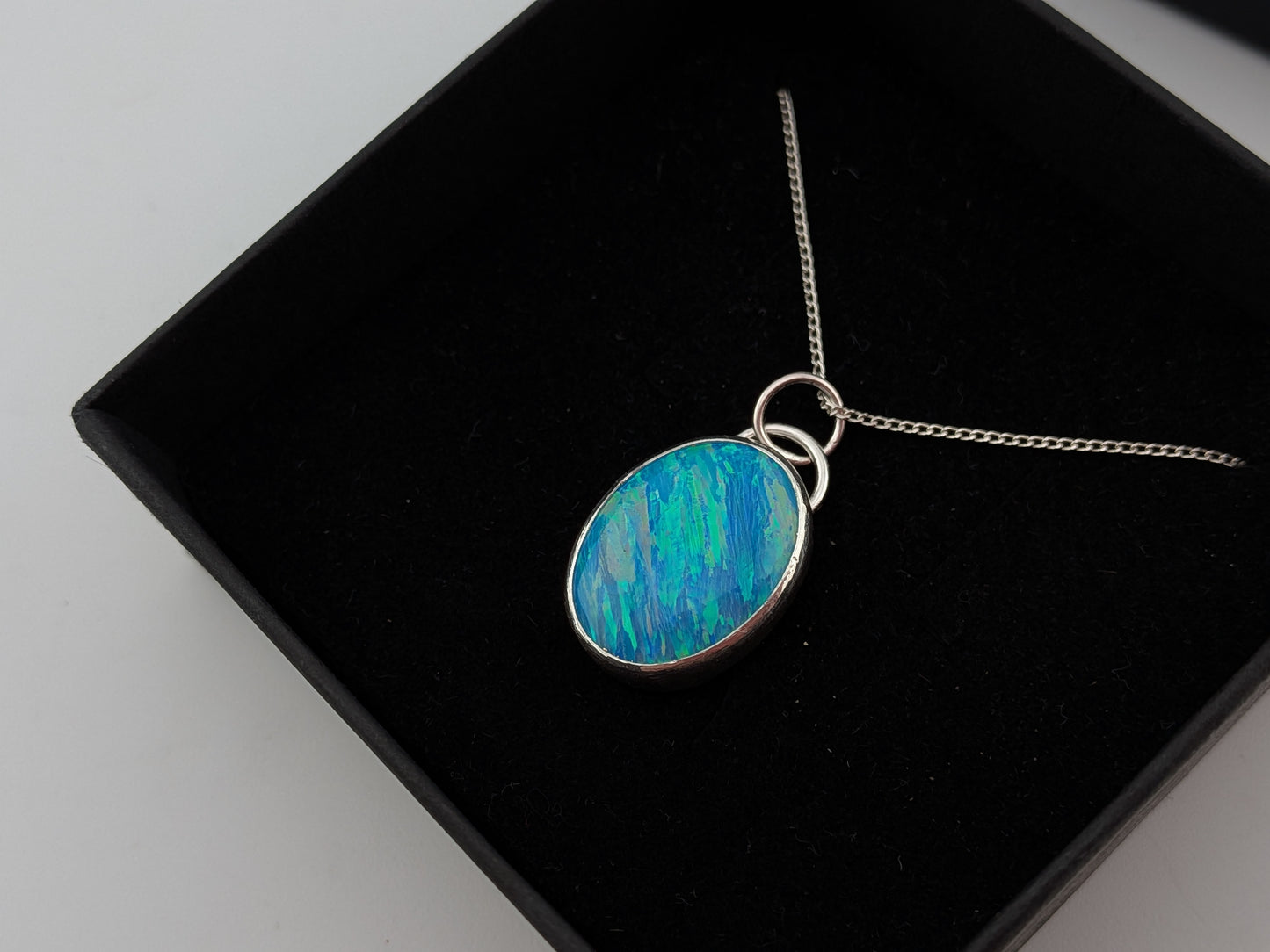Ocean Blue Bello Opal Pendant