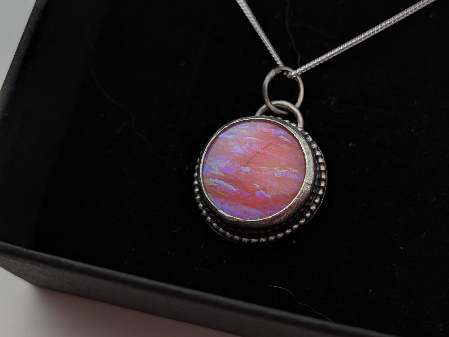Neon Pink Bello Opal Pendant