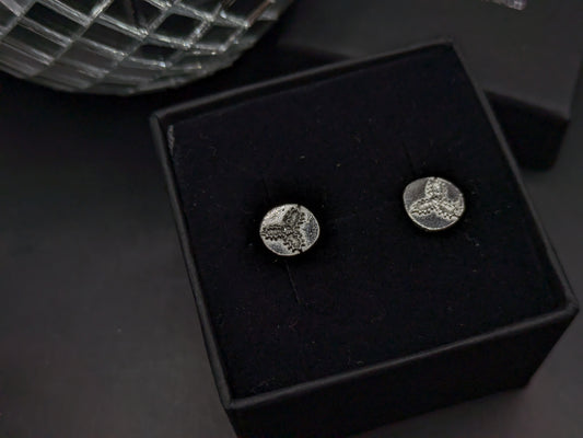 Solid Silver Holly Leaf Studs