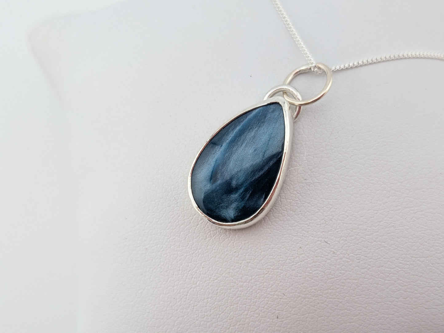 Blue Bowlerite Teardrop Pendant
