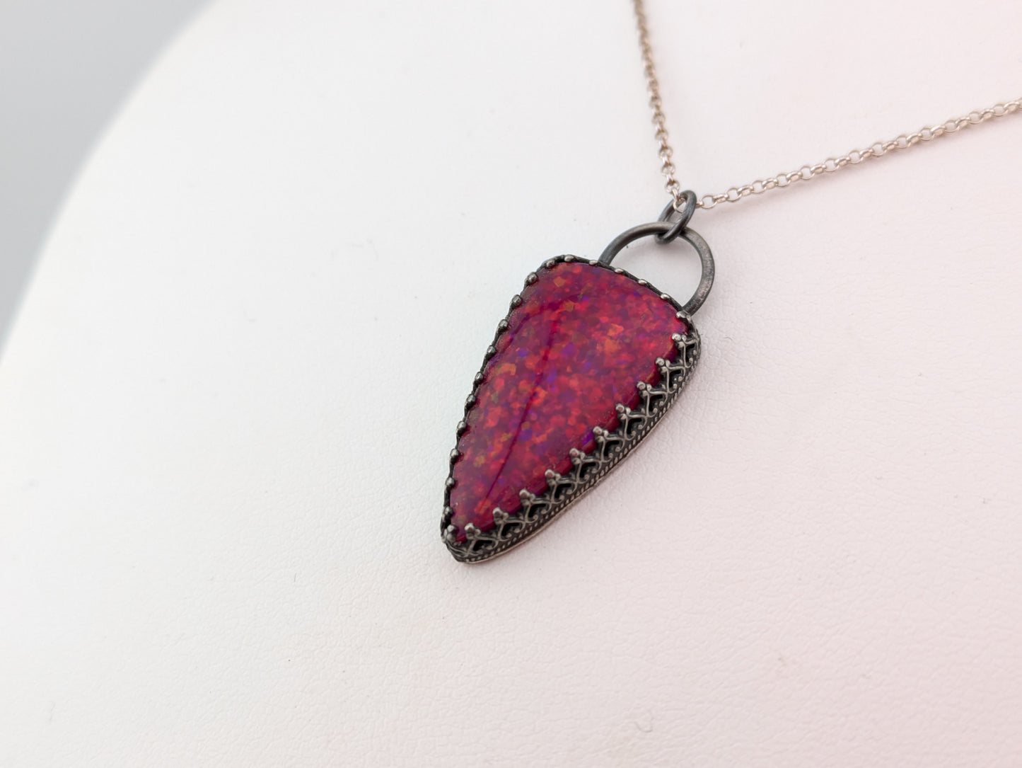Hot Pink Opal Pendant
