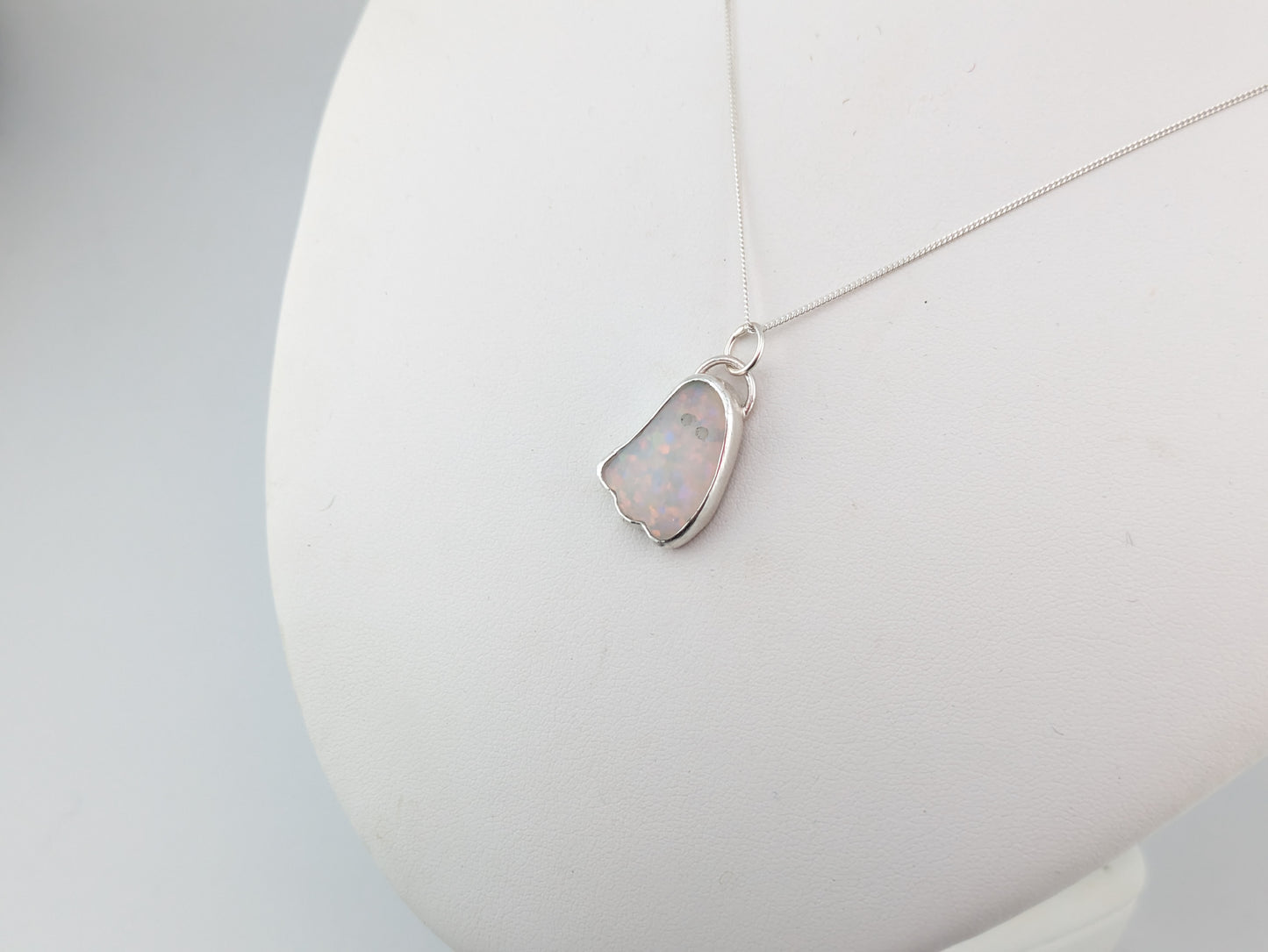 Glitter Opal Ghost Pendant