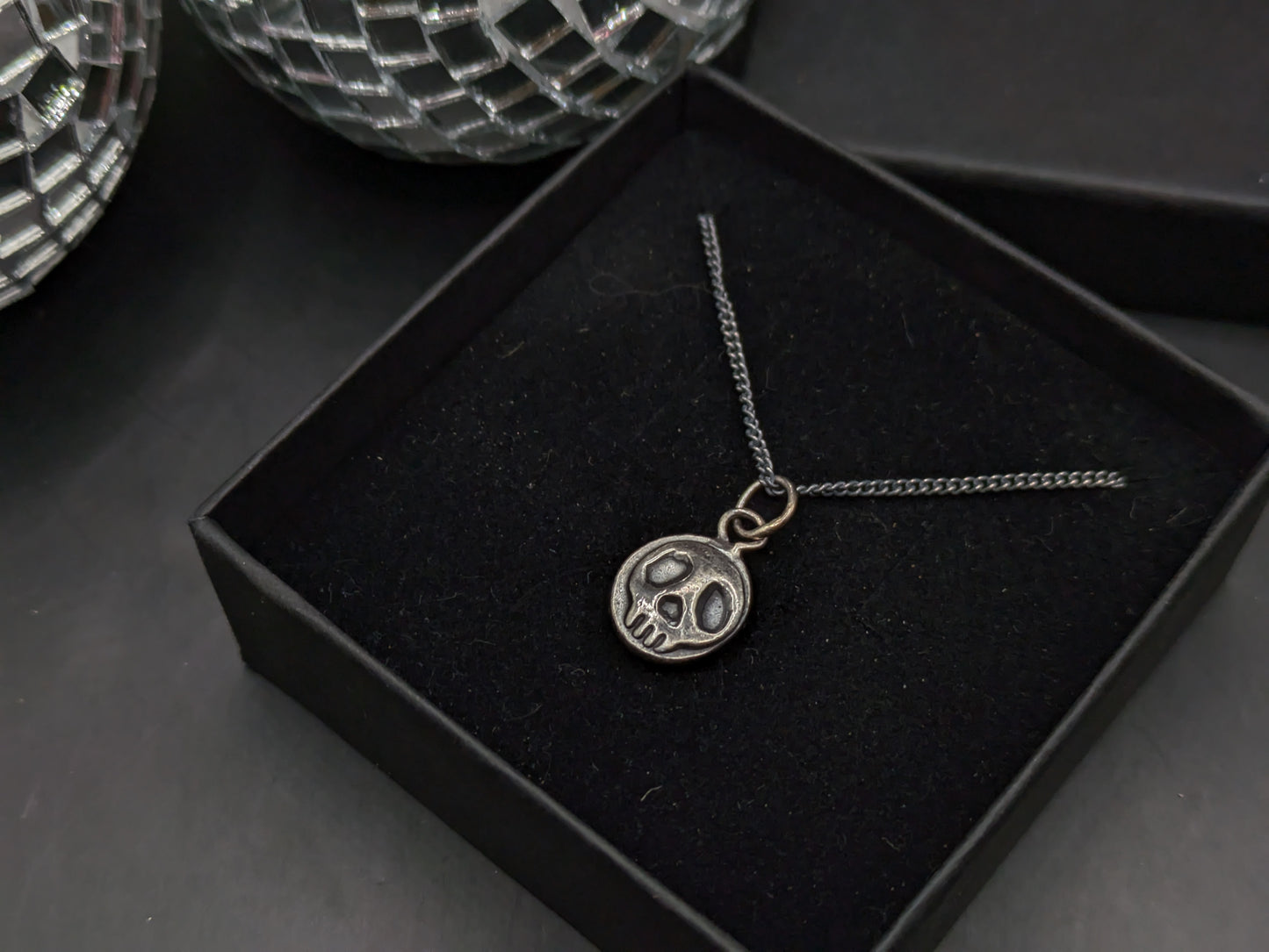 Solid Silver Skull Pendant